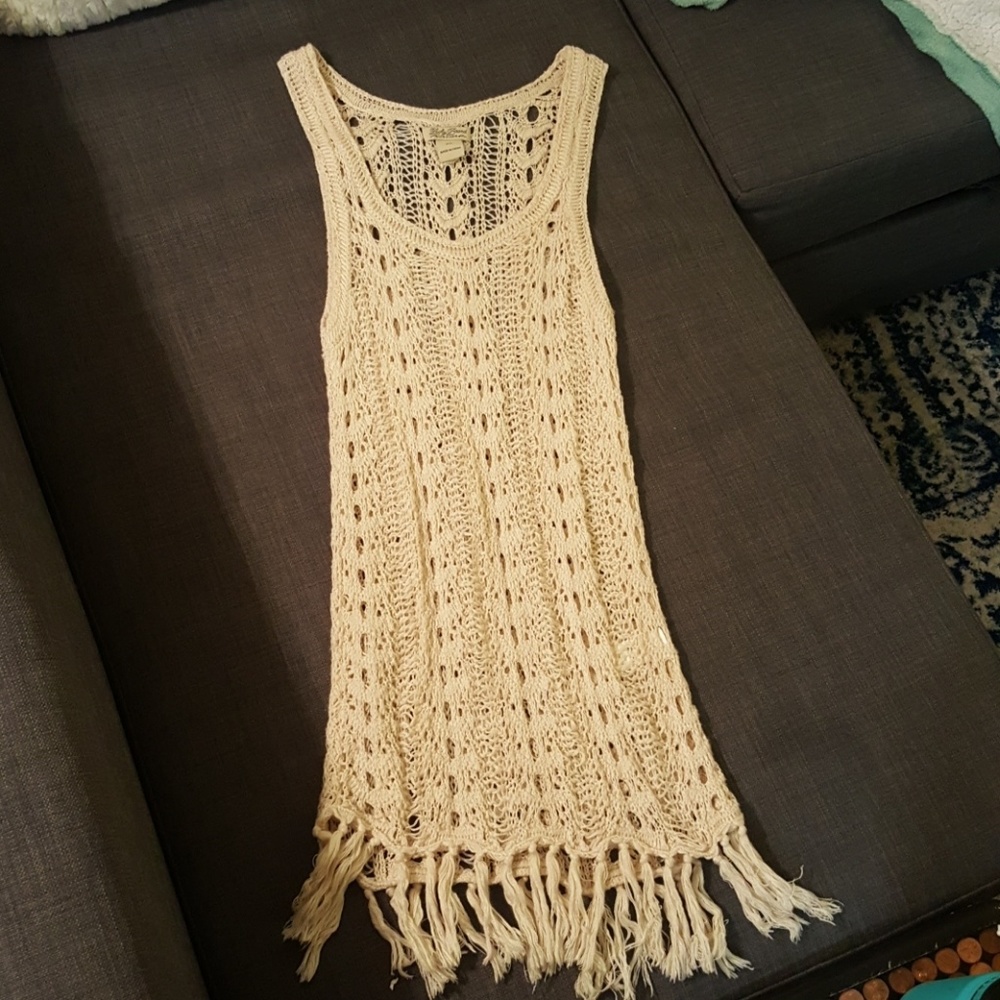 Lucky Brand crochet knit tank